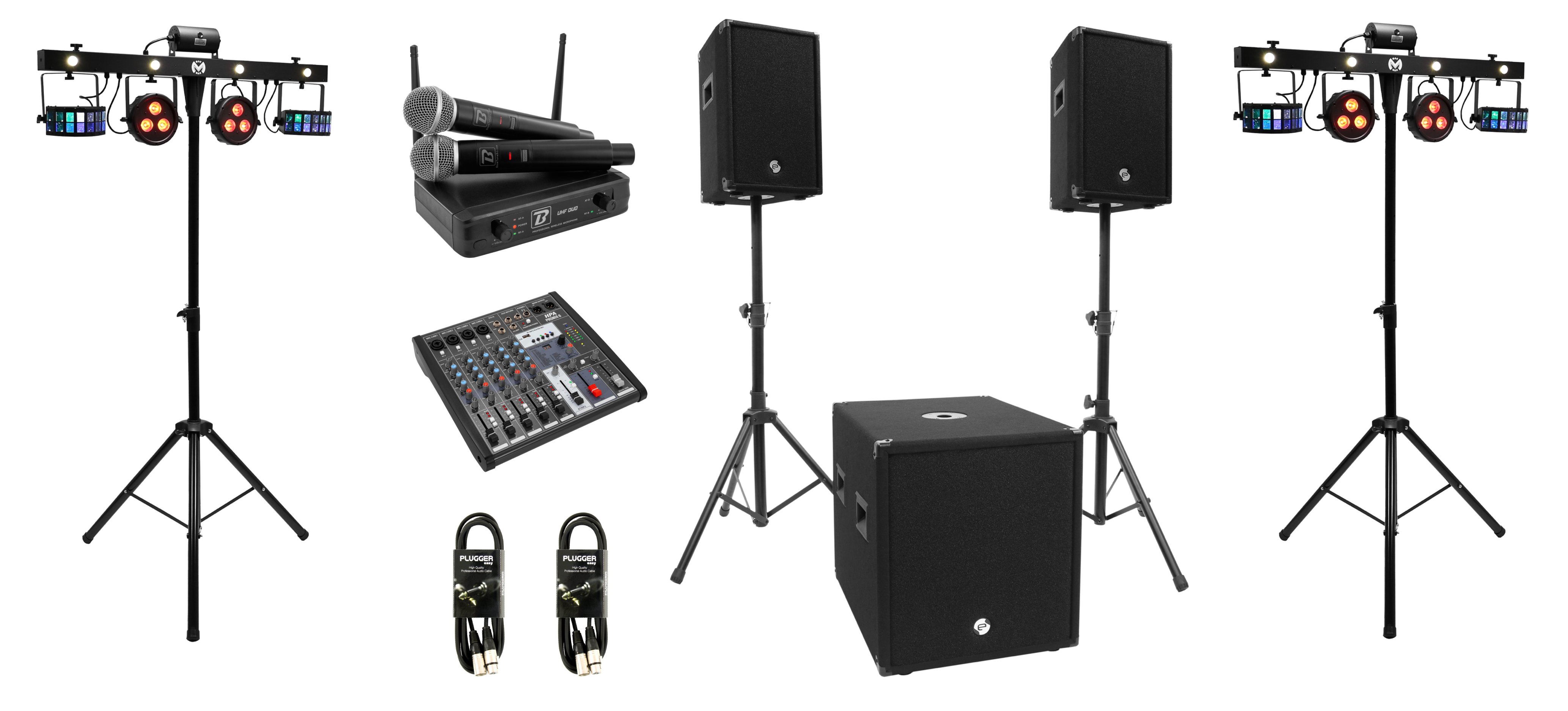 Pack Sonorisation & Lumières pour évènement jusqu'à 200 personnes